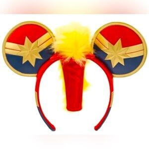 Disney Parks Captain Marvel Ear Headband WITH MOHAWK New with tags